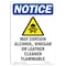 Signmission OSHA Notice, 5" Height, May Contain Alcohol Sign With Symbol, 5" X 3.5", Portrait OS-NS-D-35-V-14161 - alternate 1
